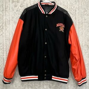 Vintage UMD Varsity Letterman Jacket Vinyl Wool TERPS Size L